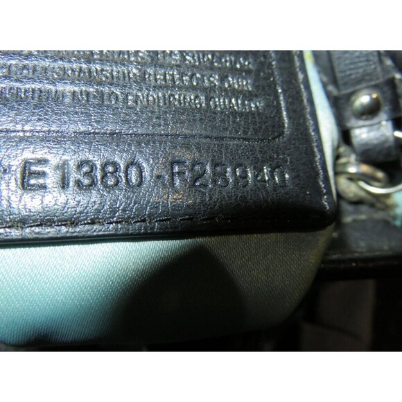 COACH 2013 Daisy Mia Signature C canvas & leather Black & Gray Metallic Satchel - Picture 8 of 12